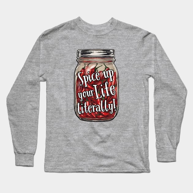 Dried Peppers Jar Long Sleeve T-Shirt by sifis